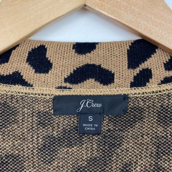 J.Crew S Sophie Sweater Blazer Cardigan Animal Leopard Print - Picture 3 of 13